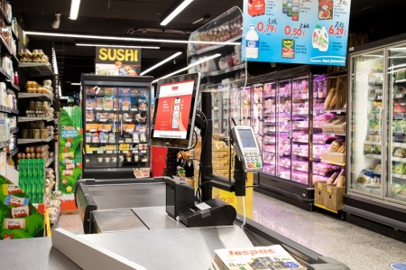 Soportes modulares TPV para Supermercados Jespac