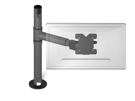 Float extensible arm with a monitor 75/100 VESA holder